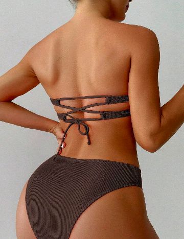 Costum de baie SHEIN, maro