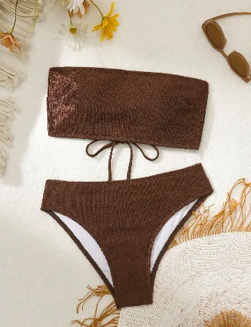 Costum de baie SHEIN, maro