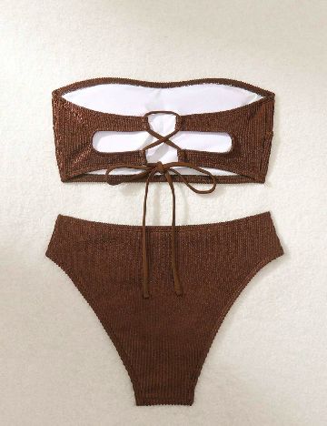 Costum de baie SHEIN, maro