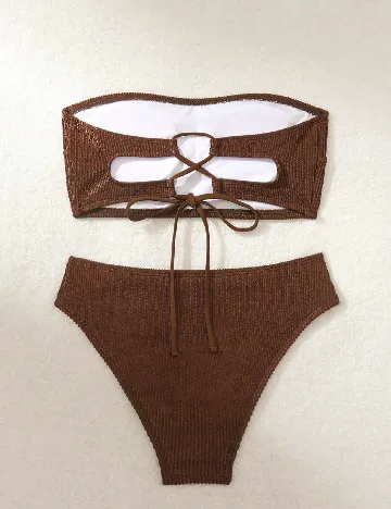 Costum de baie SHEIN, maro