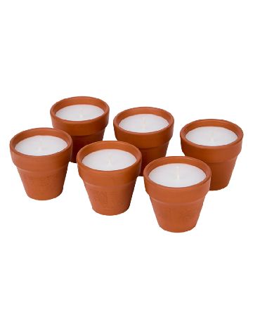 Set lumanari parfumate 6 bucati ACTION, alb/maro