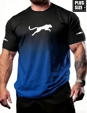 Tricou SHEIN Plus Size Men, negru