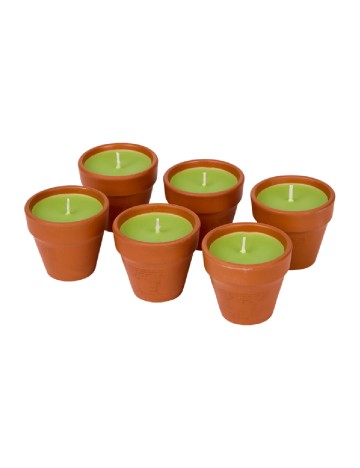 Set lumanari parfumate 6 bucati ACTION, verde/maro