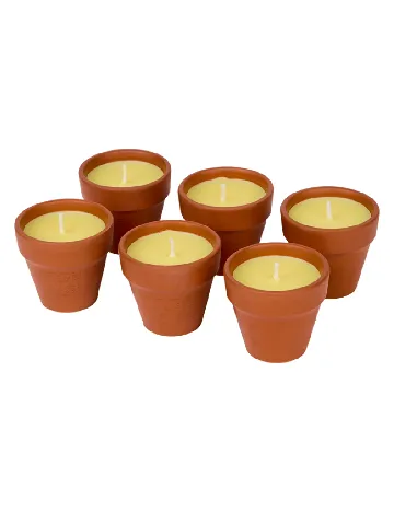 Set lumanari parfumate 6 bucati ACTION, galben/maro
