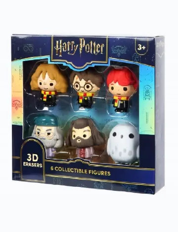 Set radiere 3D Harry Potter 6 bucati Durabo, mix culori