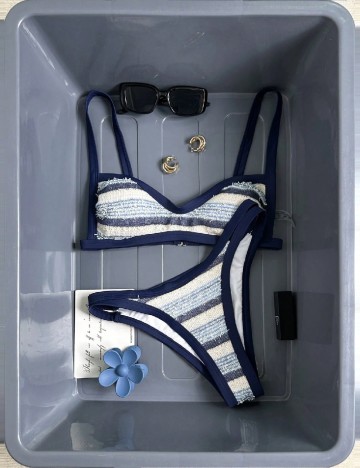 Costum de baie SHEIN, albastru