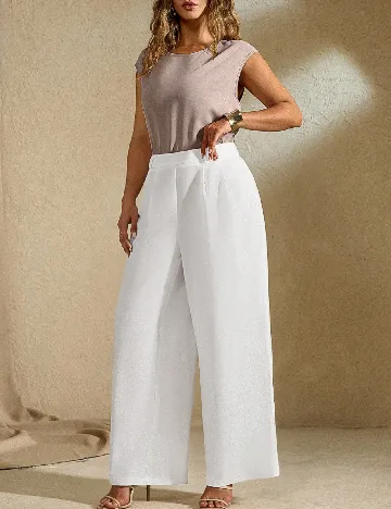Compleu SHEIN CURVE, alb/maro