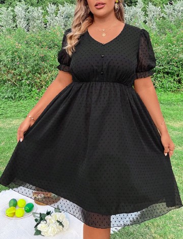Rochie medie SHEIN CURVE, negru