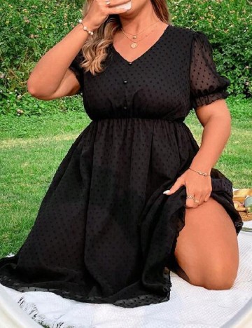 Rochie medie SHEIN CURVE, negru