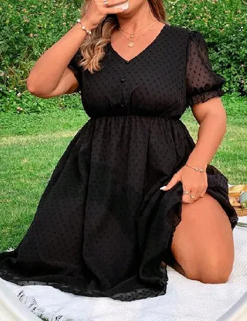Rochie medie SHEIN CURVE, negru