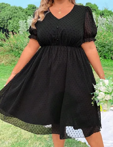 Rochie medie SHEIN CURVE, negru