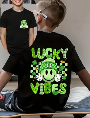 Tricou Shein Kids, negru