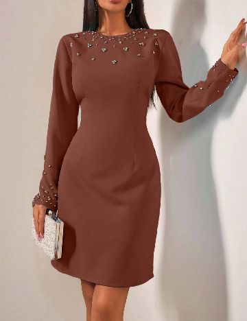 Rochie scurta SHEIN, maro