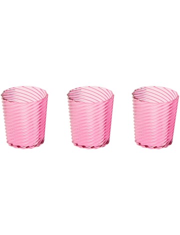 Set pahare de plastic 3 bucati ACTION, roz