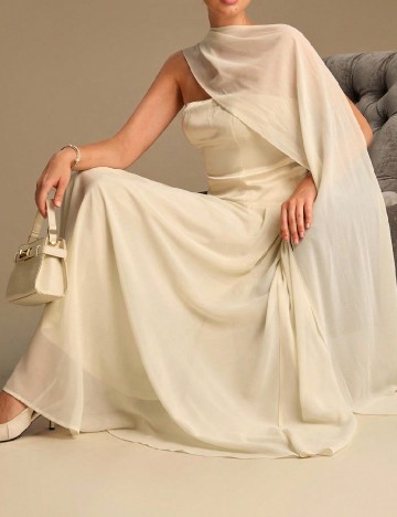 Rochie lunga SHEIN, crem