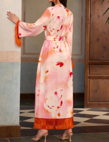 Rochie lunga Zeylah, roz