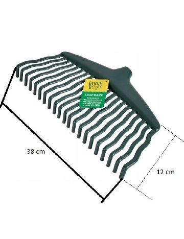 Greblă pentru frunze, 38 cm Garden Touch, verde