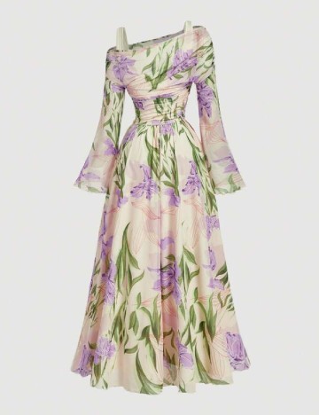 Rochie lunga SHEIN CURVE, floral print
