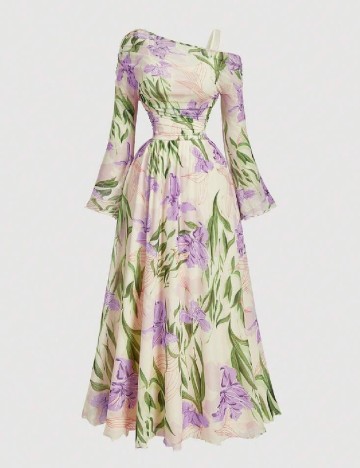 Rochie lunga SHEIN CURVE, floral print