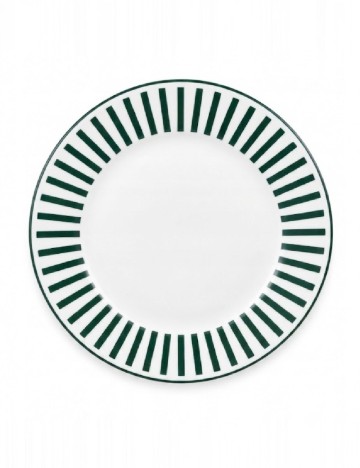 Farfurie din ceramica, 19 cm KAPIMEX, alb/verde