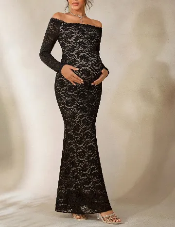 Rochie lunga SHEIN Maternity, negru