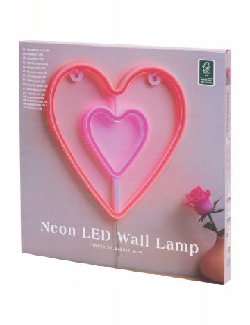 Lampa LED Inimă USB  Flexible BV, roz