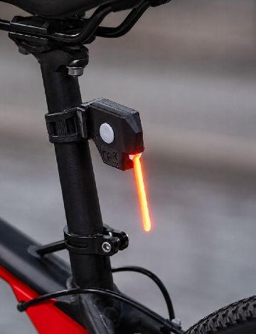 Lumina LED reincarcabila pentru spate bicicleta ACTION, mix culori