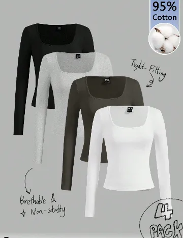 Set bluze 4 bucati SHEIN, mix culori