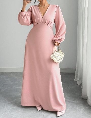 Rochie lunga SHEIN CURVE, roz