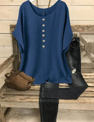 Bluza SHEIN CURVE, albastru