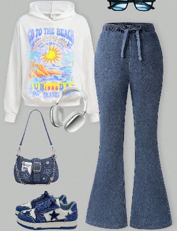 Pantaloni Shein Kids, albastru