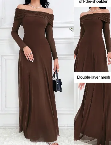 Rochie lunga SHEIN, maro