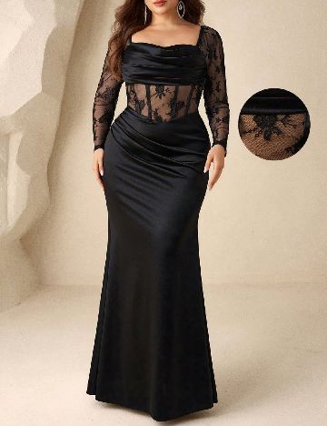 Rochie lunga SHEIN CURVE, negru