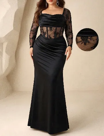 Rochie lunga SHEIN CURVE, negru