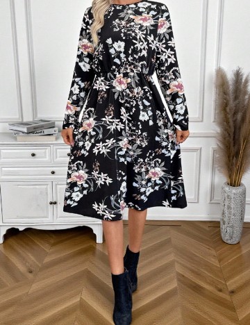 Rochie medie Emery Rose, floral print