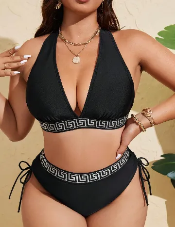 Costum de baie SHEIN CURVE, negru