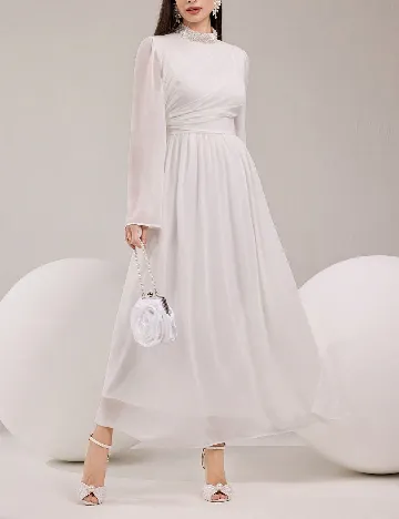 Rochie medie SHEIN, alb