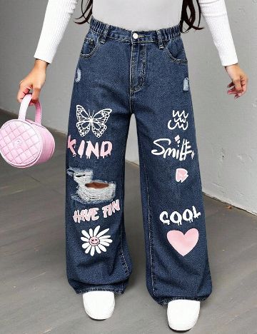Blugi Shein Kids, albastru