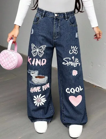 Blugi Shein Kids, albastru