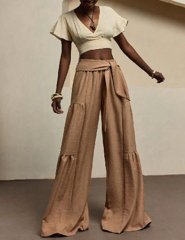Pantaloni SHEIN, maro