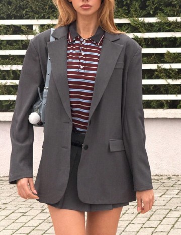 Sacou Oversize SHEIN, gri