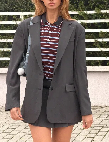 Sacou Oversize SHEIN, gri