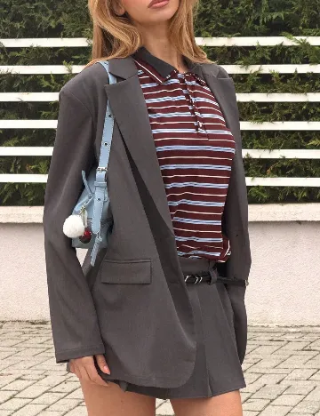 Sacou Oversize SHEIN, gri
