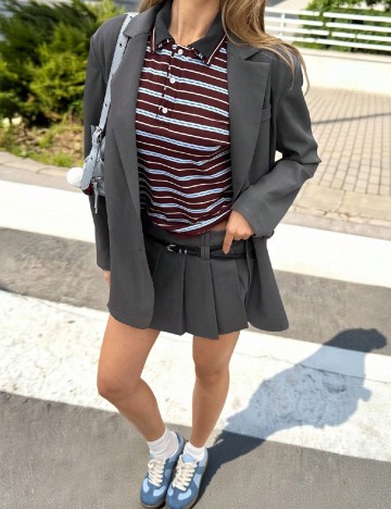 Sacou Oversize SHEIN, gri