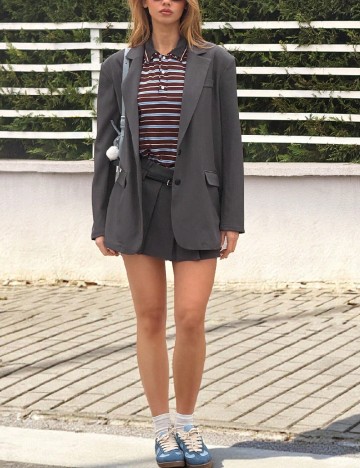 Sacou Oversize SHEIN, gri