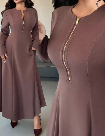 Rochie lunga SHEIN CURVE, roz pudra