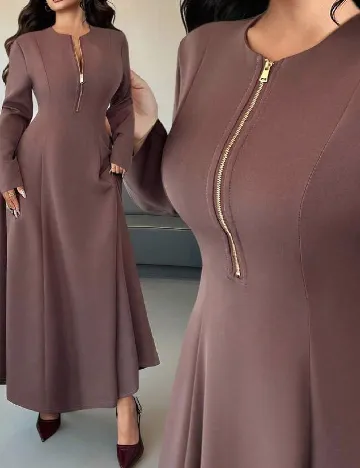 Rochie lunga SHEIN CURVE, roz pudra