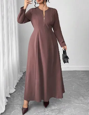 Rochie lunga SHEIN CURVE, roz pudra