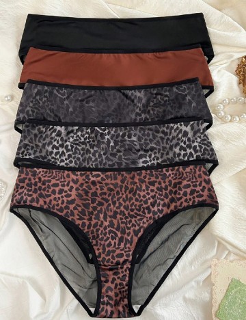 Set chiloti 5 perechi SHEIN CURVE, mix culori
