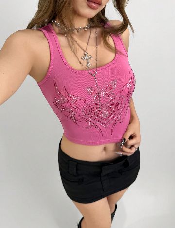 Top SHEIN, roz pudra